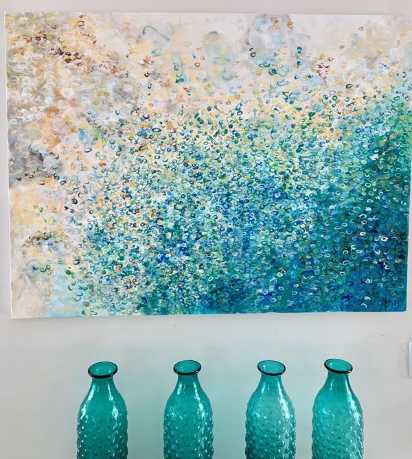Turquoise Dance - 910 x 1220mm - Image 8