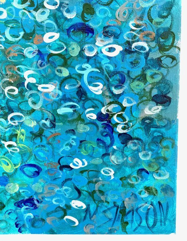 Turquoise Dance - 910 x 1220mm - Image 6